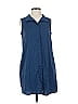 Unbranded 100% Polyester Blue Sleeveless Blouse Size XS - photo 1