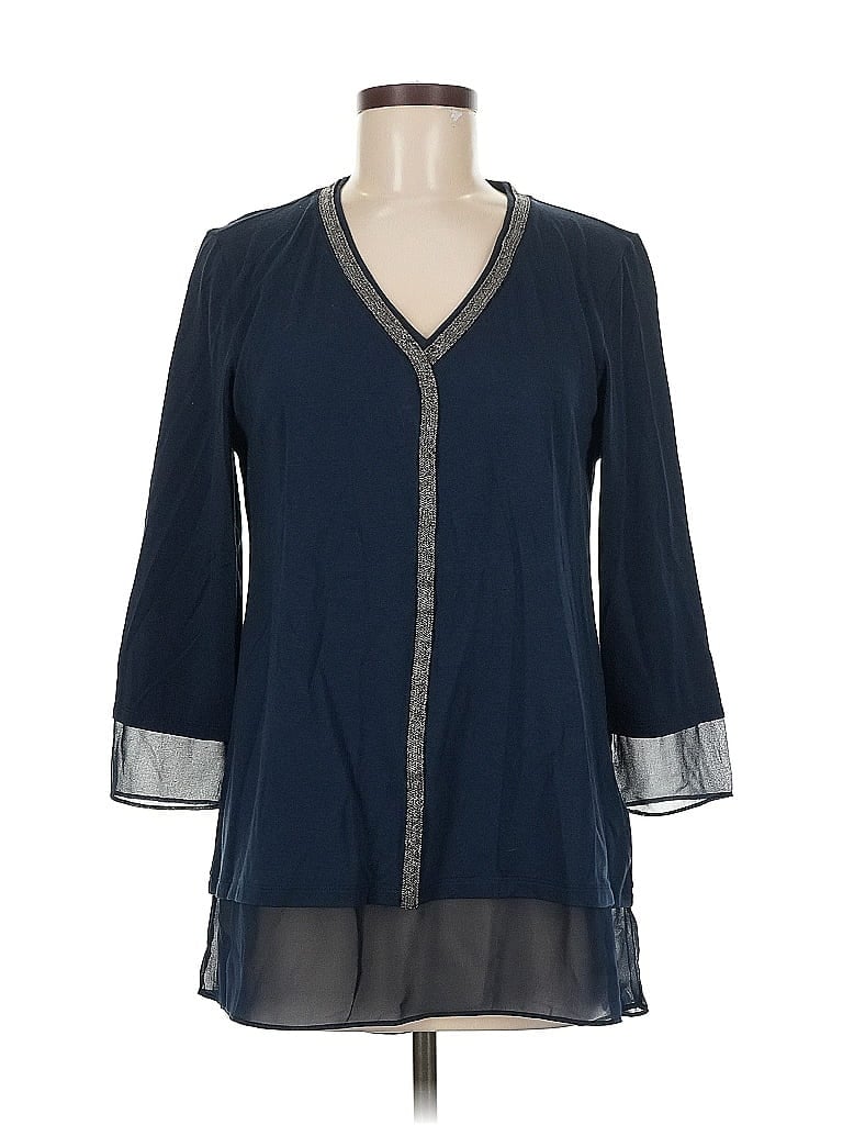 Pre-owned Soft Surroundings Cardigan Sweater In Blue