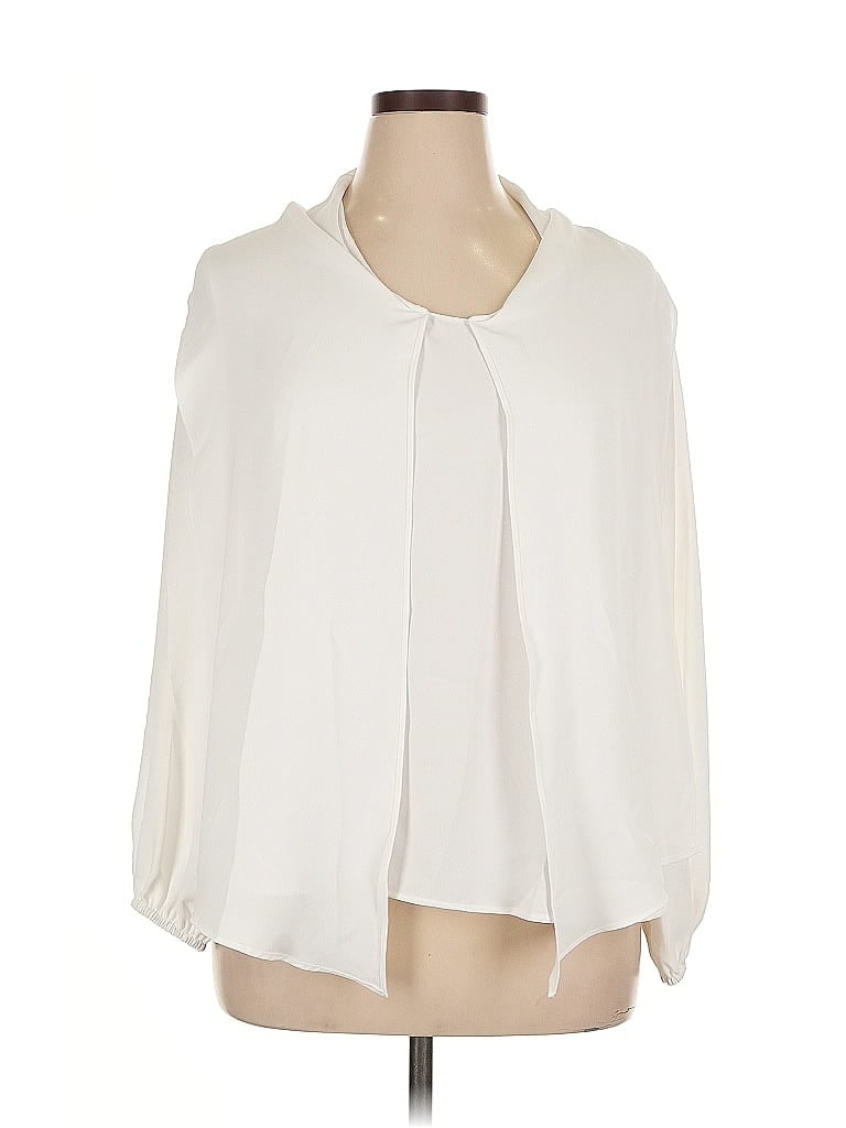 BAR III Pre-owned 3/4 Sleeve Blouse In White