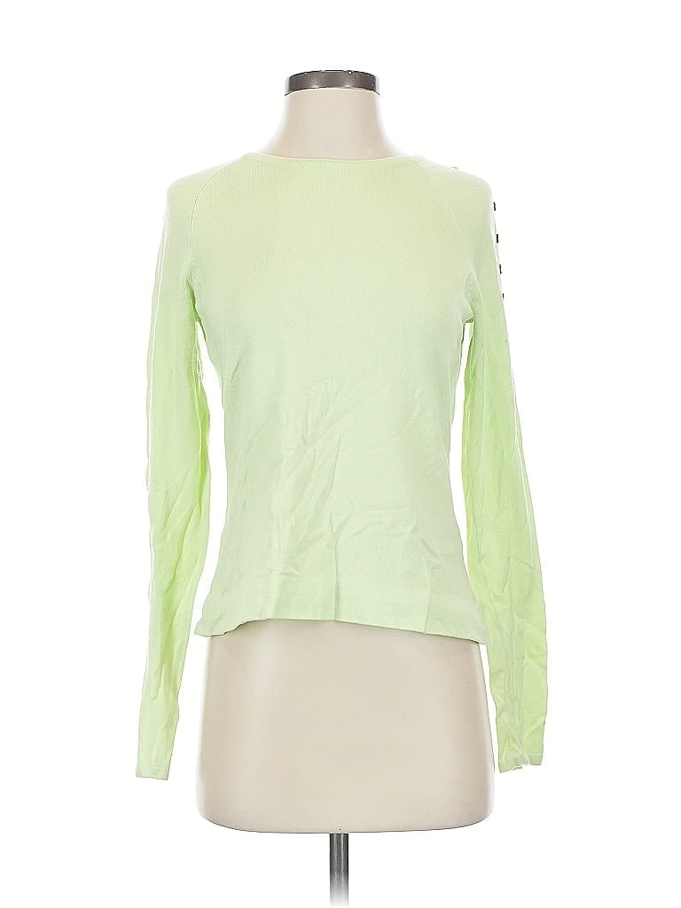 Pre-owned J. Mclaughlin Cardigan Sweater In Green