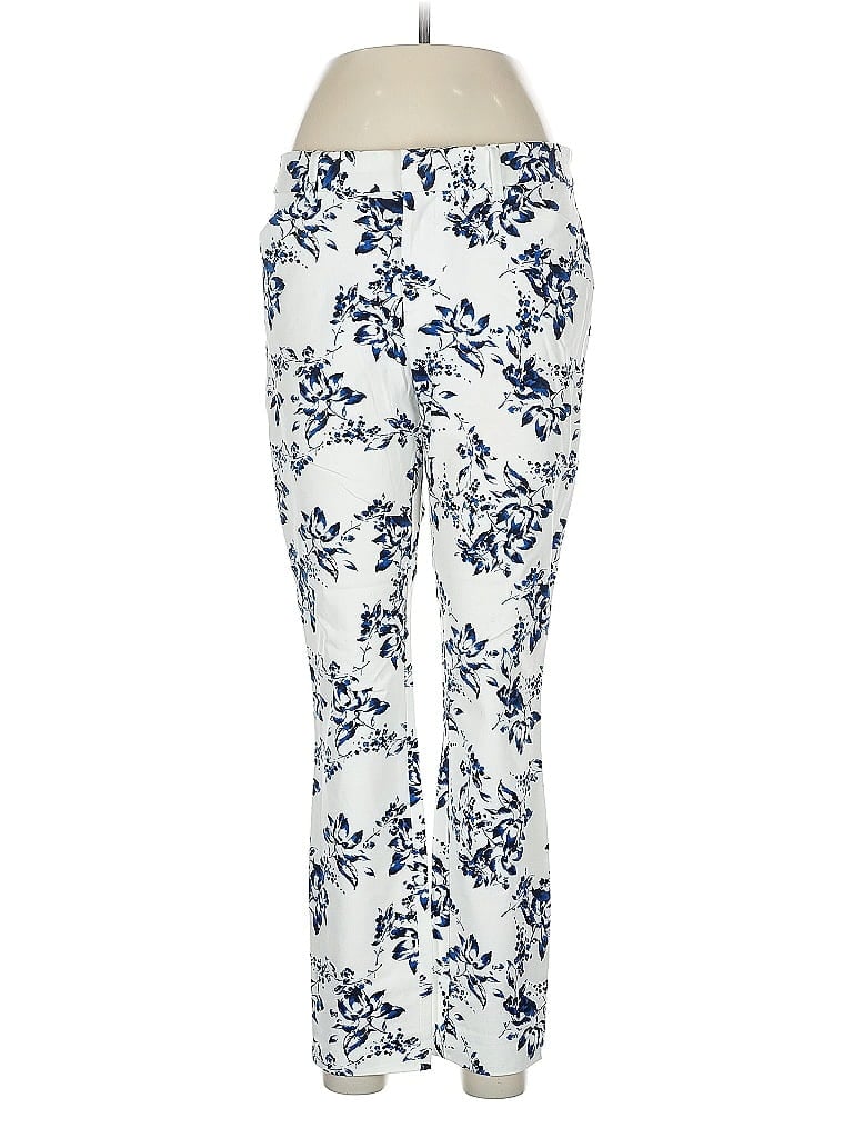 Gap Floral White Casual Pants Size 8 - photo 1