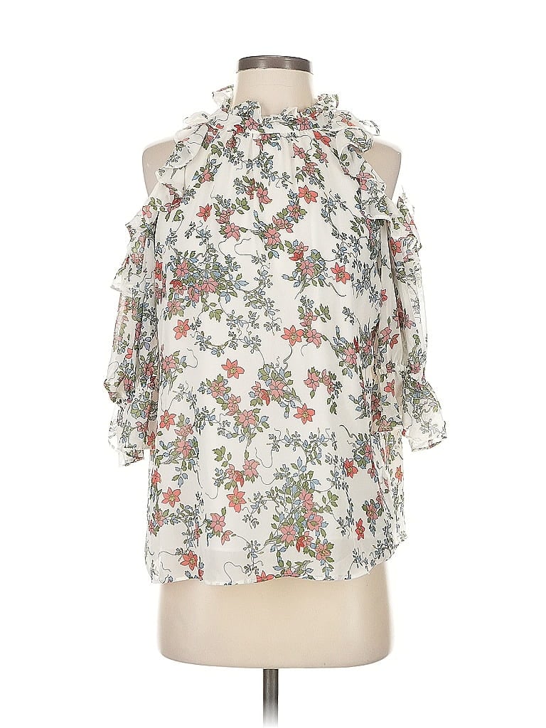 Pre-owned Max Studio 3/4 Sleeve Blouse In White