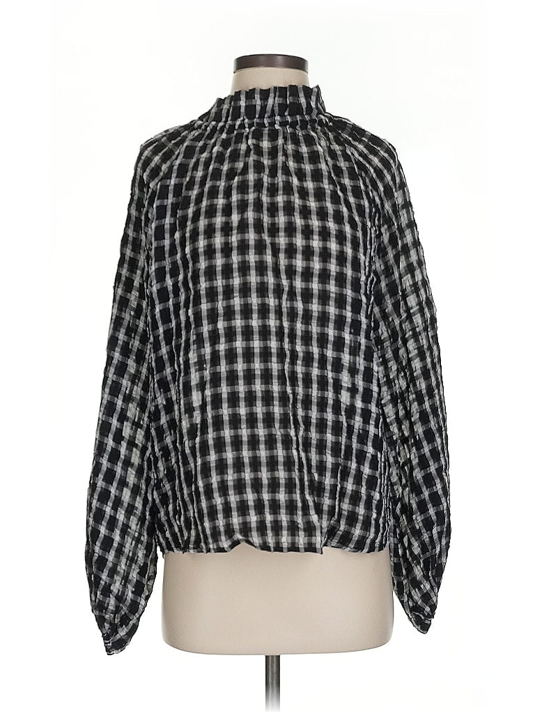 Pre-owned Assorted Brands Long Sleeve Blouse In Black