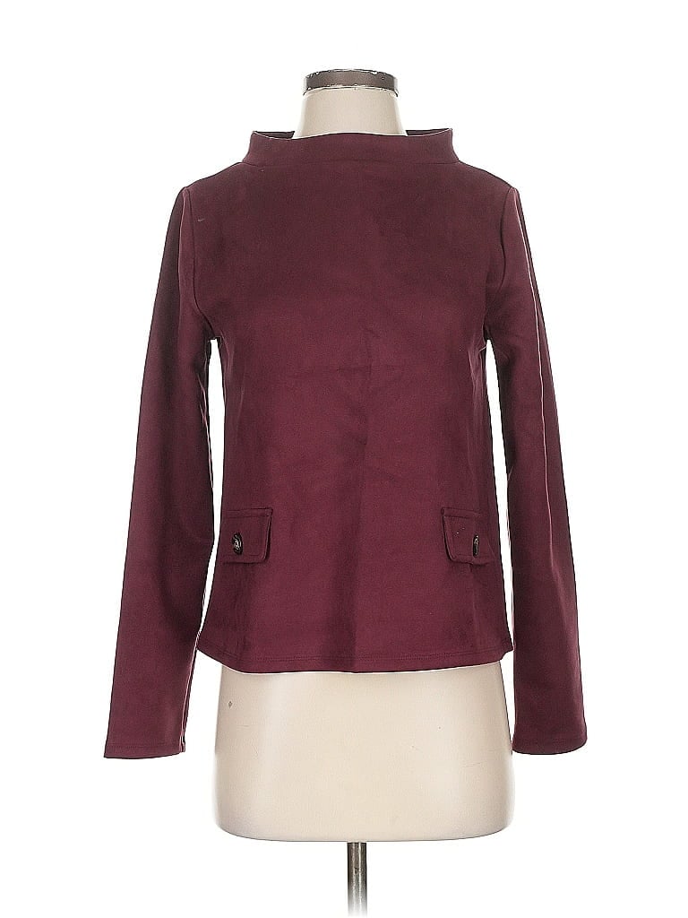 Pre-owned Ann Taylor Pullover Sweater In Burgundy