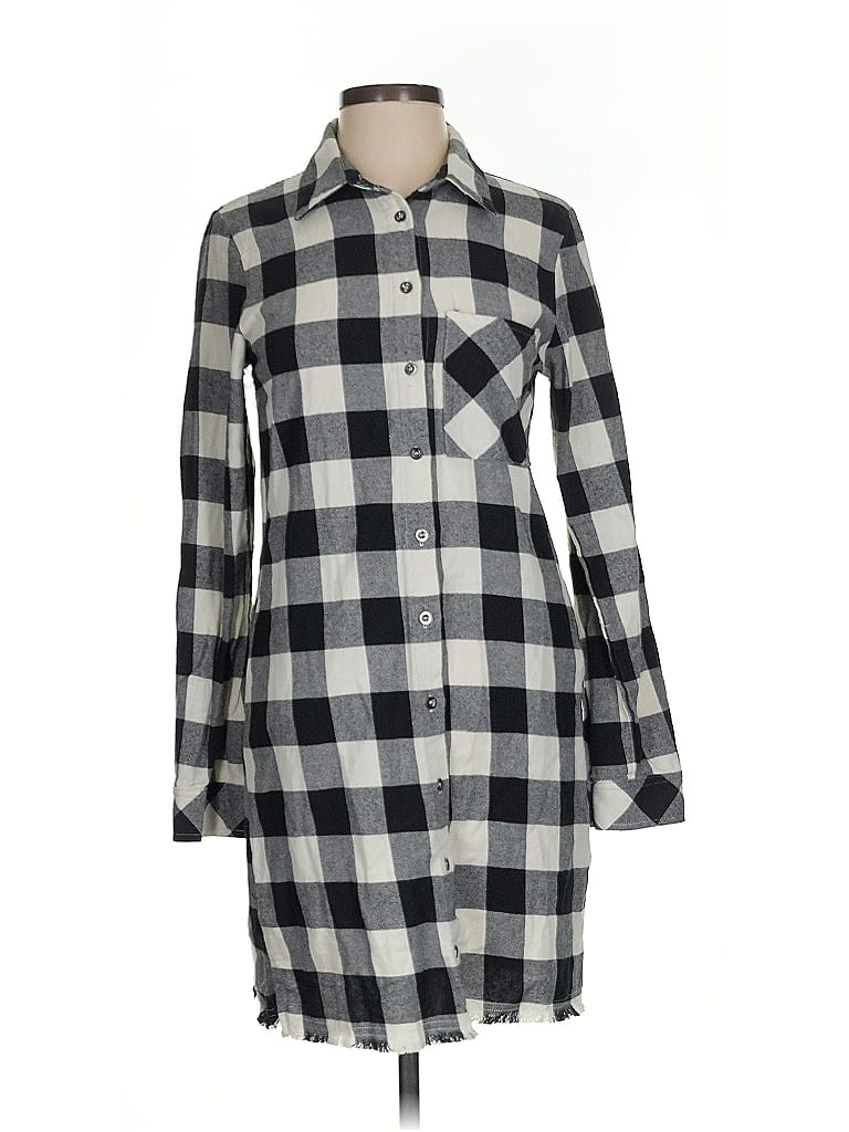 LULUS Pre-owned Long Sleeve Button Down Shirt In Gray