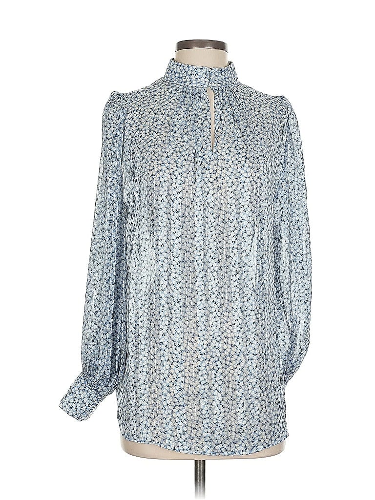 Pre-owned H&m Long Sleeve Blouse In Blue