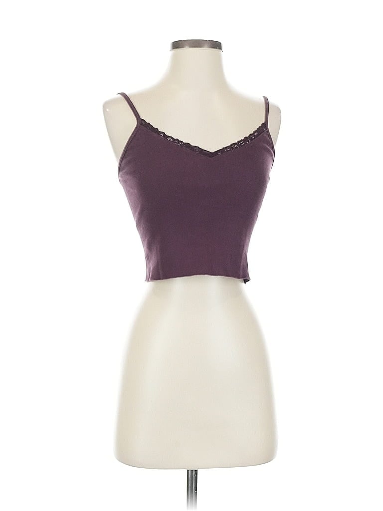 Pre-owned Brandy Melville Tank Top Burgundy Sweetheart Neckline Tops