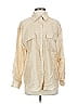 Future Collective Ivory Long Sleeve Button-Down Shirt Size S - photo 1