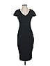 Bebe Solid Black Cocktail Dress Size 4 - photo 1