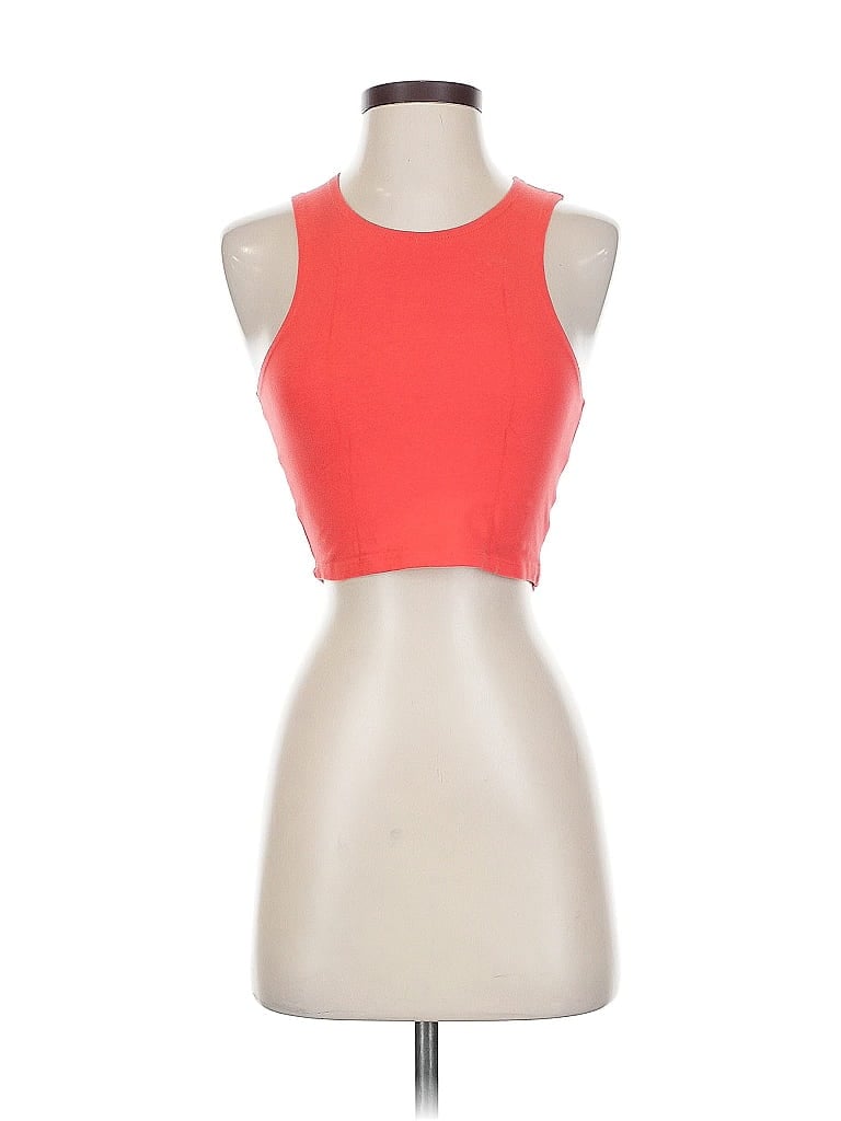 Pre-owned Charlotte Russe Tank Top Red Halter Neckline Tops