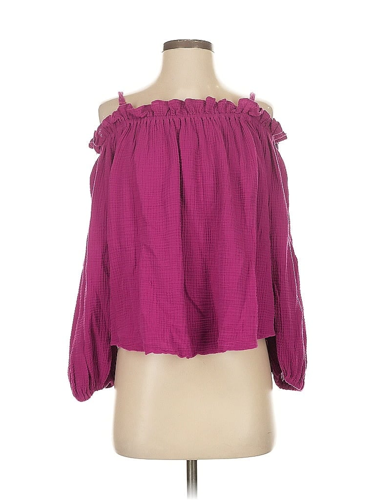Pre-owned Inc International Concepts 3/4 Sleeve Blouse In Pink