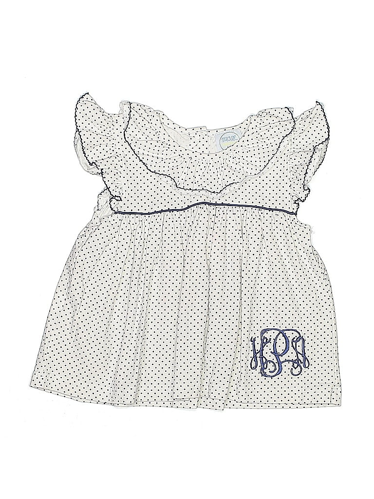 Pre-owned Assorted Brands Kids' Sleeveless Top Ivory Ruffles Neckline Tops In White