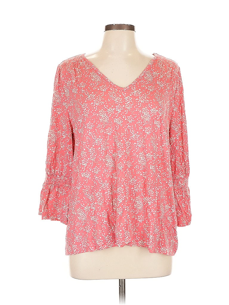 Pre-owned Style & Co 3/4 Sleeve Blouse In Pink