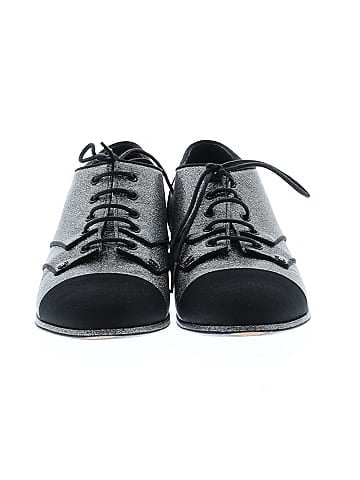 Chanel Glitter Fabric Grosgrain Lace-Up Oxford (view 2)