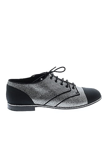 Chanel Glitter Fabric Grosgrain Lace-Up Oxford (view 1)