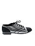 Chanel Metallic Gray Silver Glitter Fabric Grosgrain Lace-Up Oxford Size EU 37 (wide) - photo 1