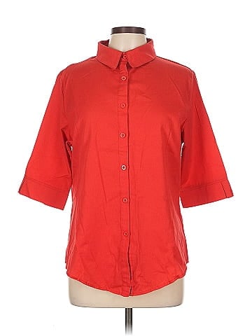 HOTOUCH 3/4 Sleeve Button-Down Shirt (view 1)