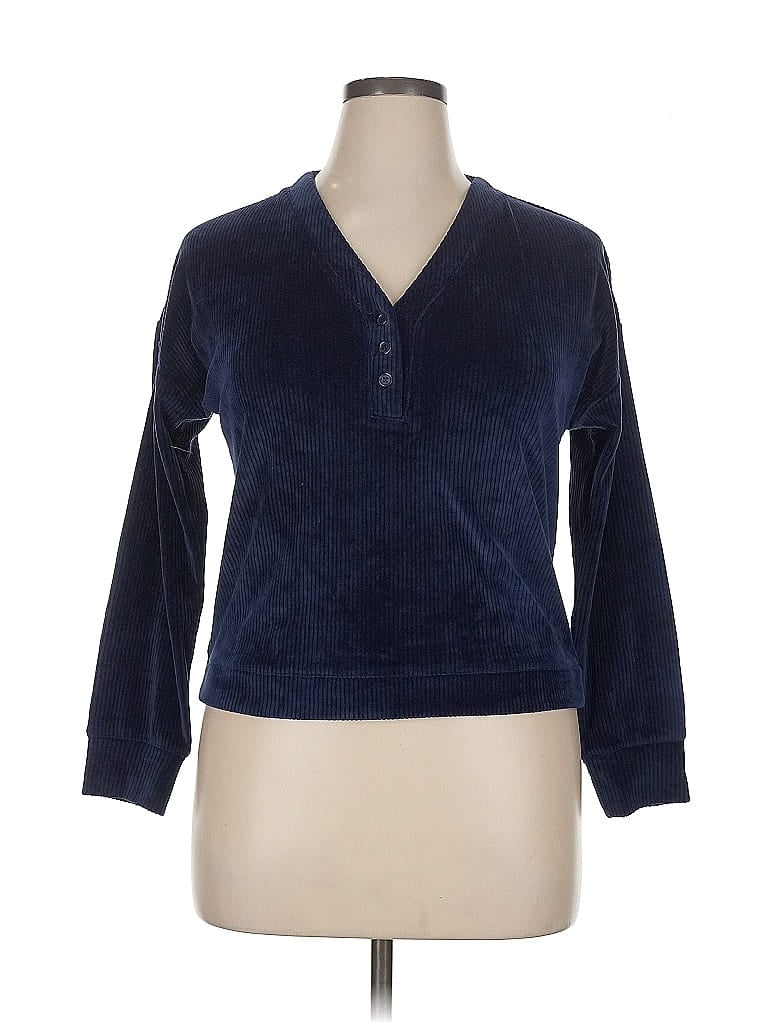 Pre-owned Assorted Brands Pullover Sweater In Blue