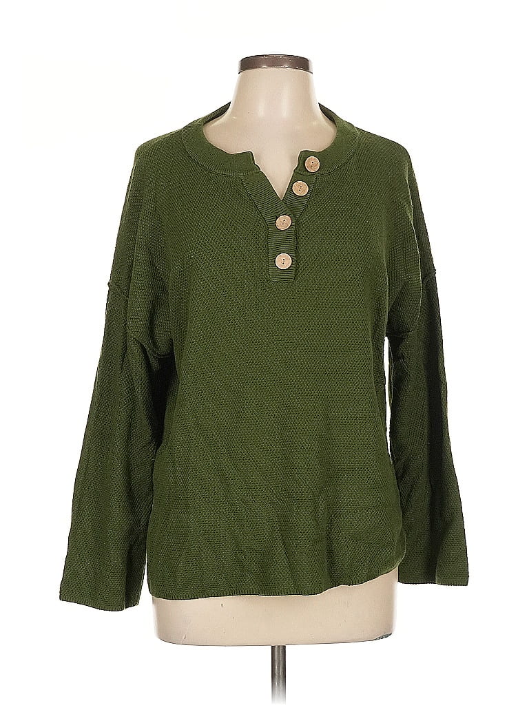 Pre-owned Lillusory Pullover Sweater In Green