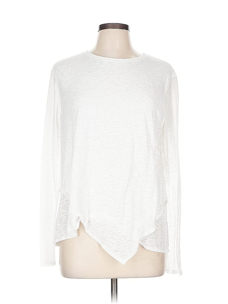 Pre-owned Unbranded Long Sleeve T-shirt In White