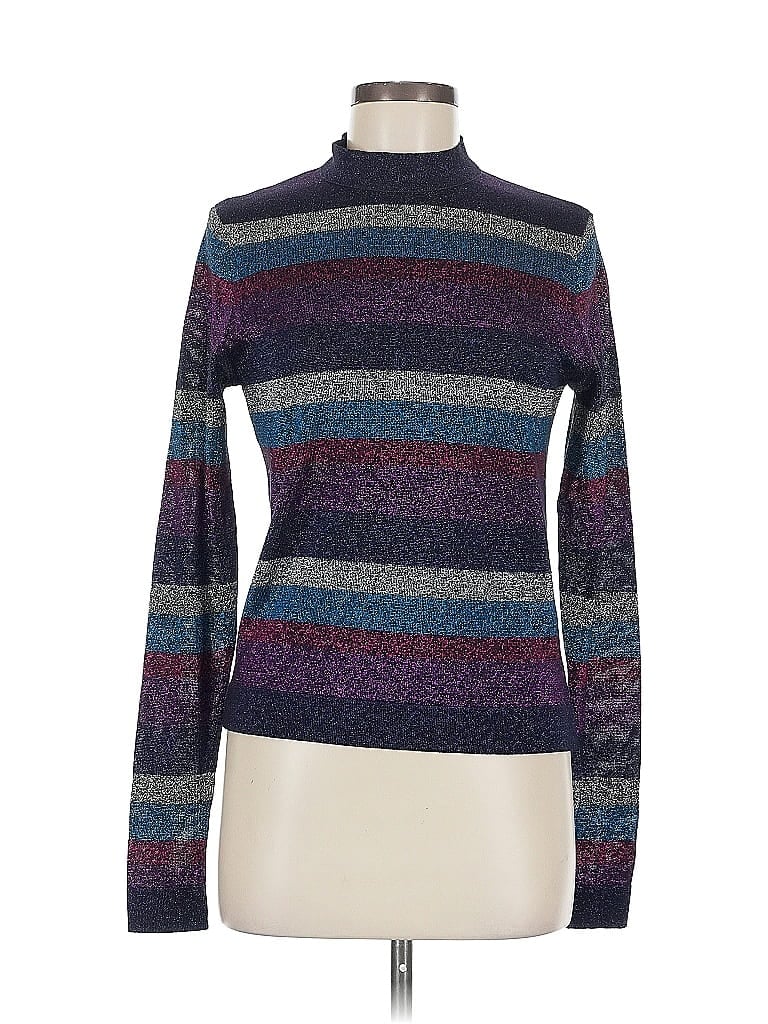 Click to view more detailed imagery on our partner's website Pre-owned Asos Design Long Sleeve Top Purple Turtleneck Tops