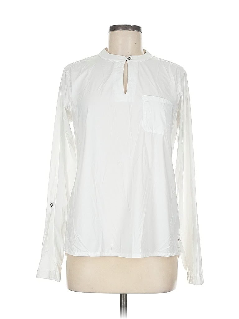Pre-owned Assorted Brands Long Sleeve Blouse In White