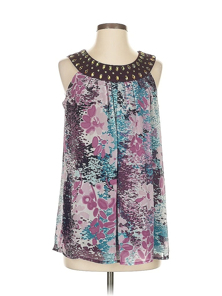 Pre-owned Fashion Bug Sleeveless Blouse In Purple