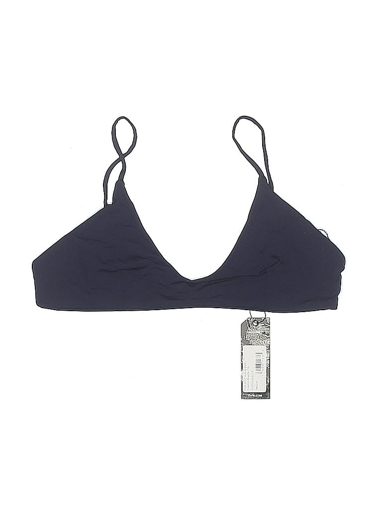 Tavik Swimsuit Top Blue Solid Pattern Swimwear In Multi