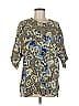 Unbranded 100% Rayon Blue 3/4 Sleeve Blouse Size M - photo 1