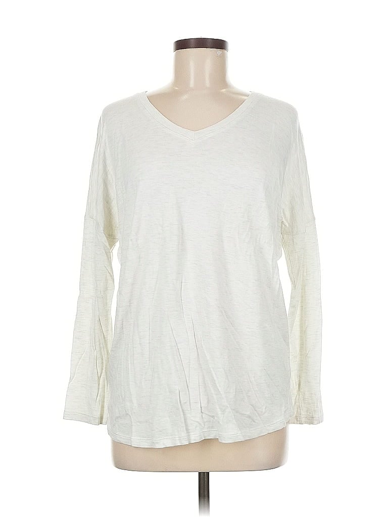 Pre-owned Cabi Long Sleeve T-shirt In White