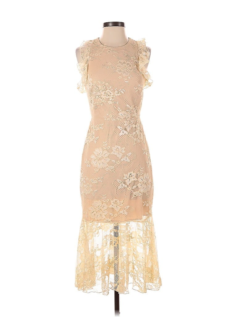 Pre-owned Wayf Cocktail Dress In Gold