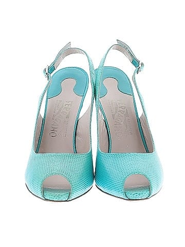 Salvatore Ferragamo Karung Leather Slingback Pumps  (view 2)