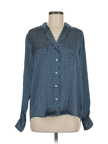 Faconnable Long Sleeve Silk Top (view 1)