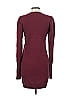 WAYF 100% Acrylic Solid Burgundy Casual Dress Size XS - photo 2