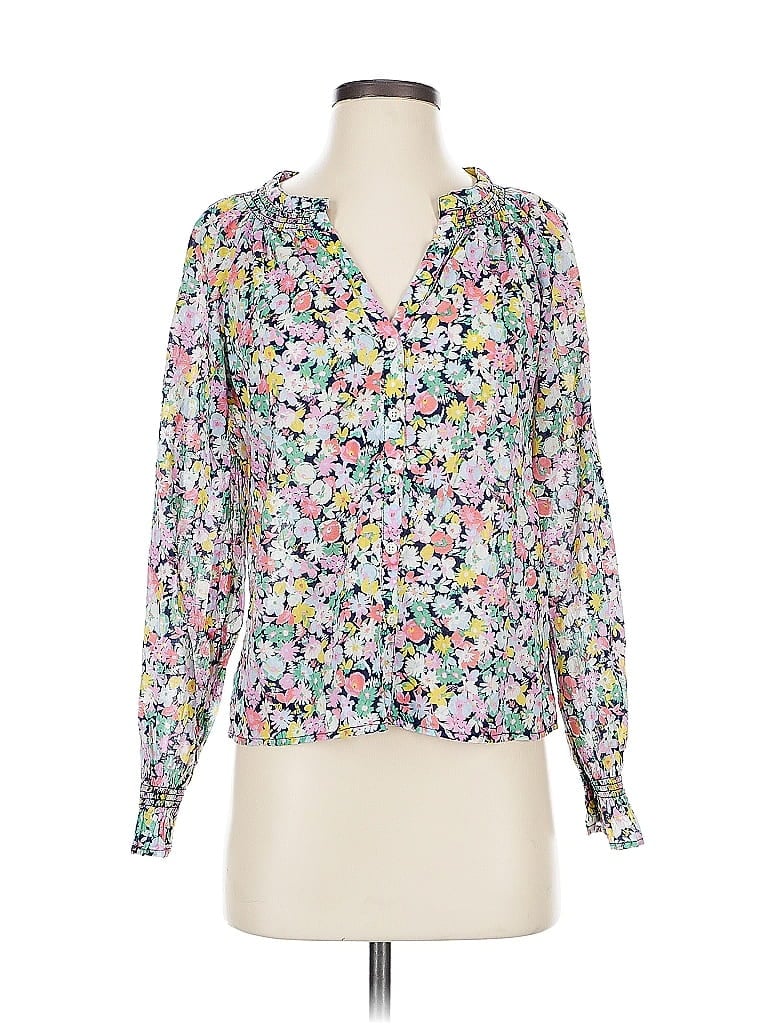 Pre-owned Gap Long Sleeve Blouse In Pink