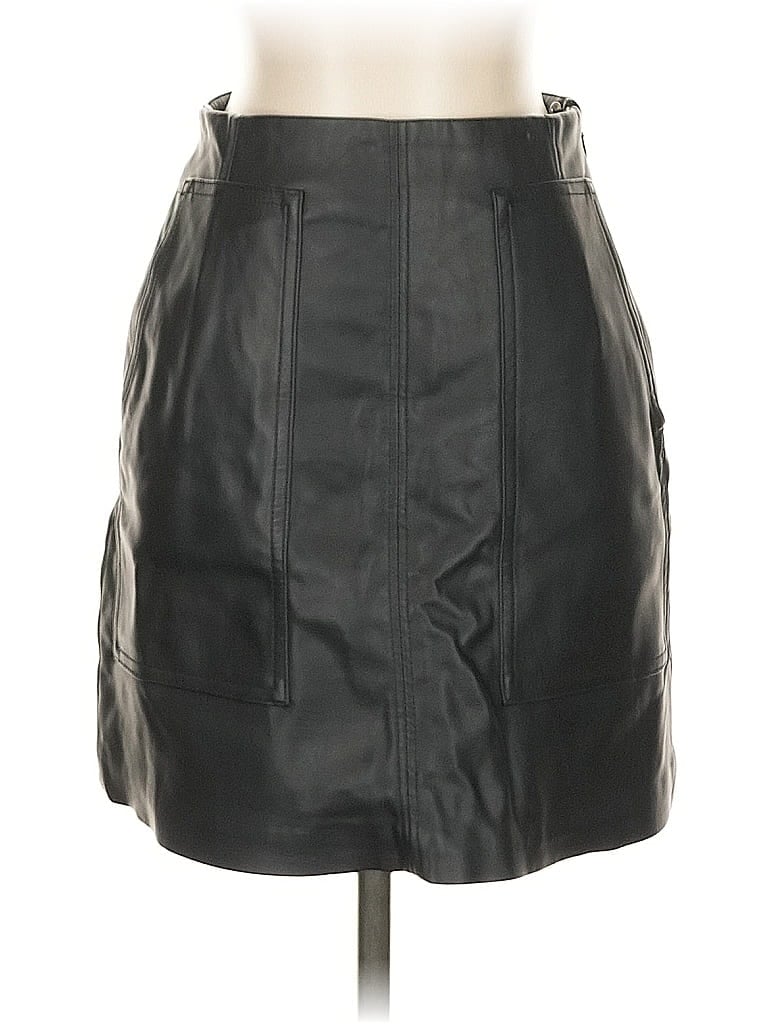 H&M Pre-owned Faux Leather Skirt In Black