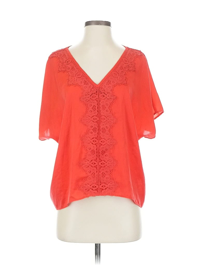 Pre-owned Venus Short Sleeve Blouse In Orange