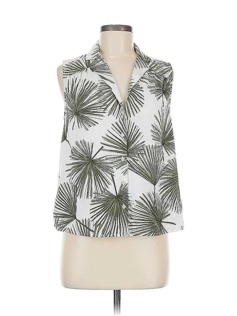 A NEW DAY Pre-owned Sleeveless Blouse In White