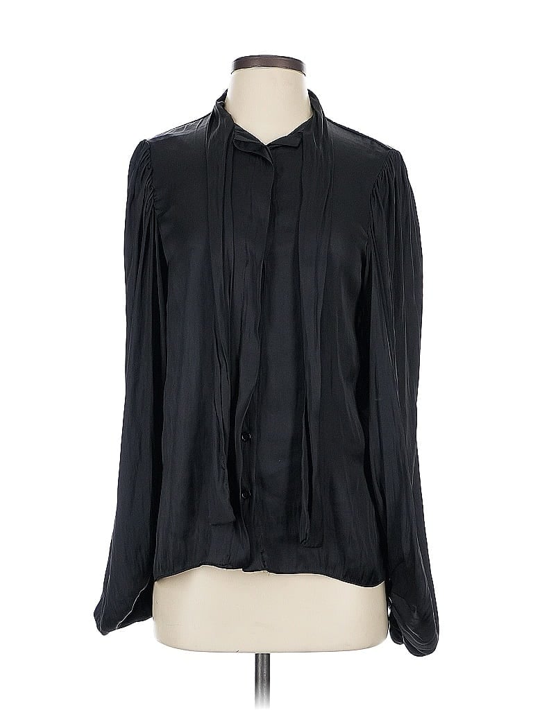 Zara Long Sleeve Blouse In Black