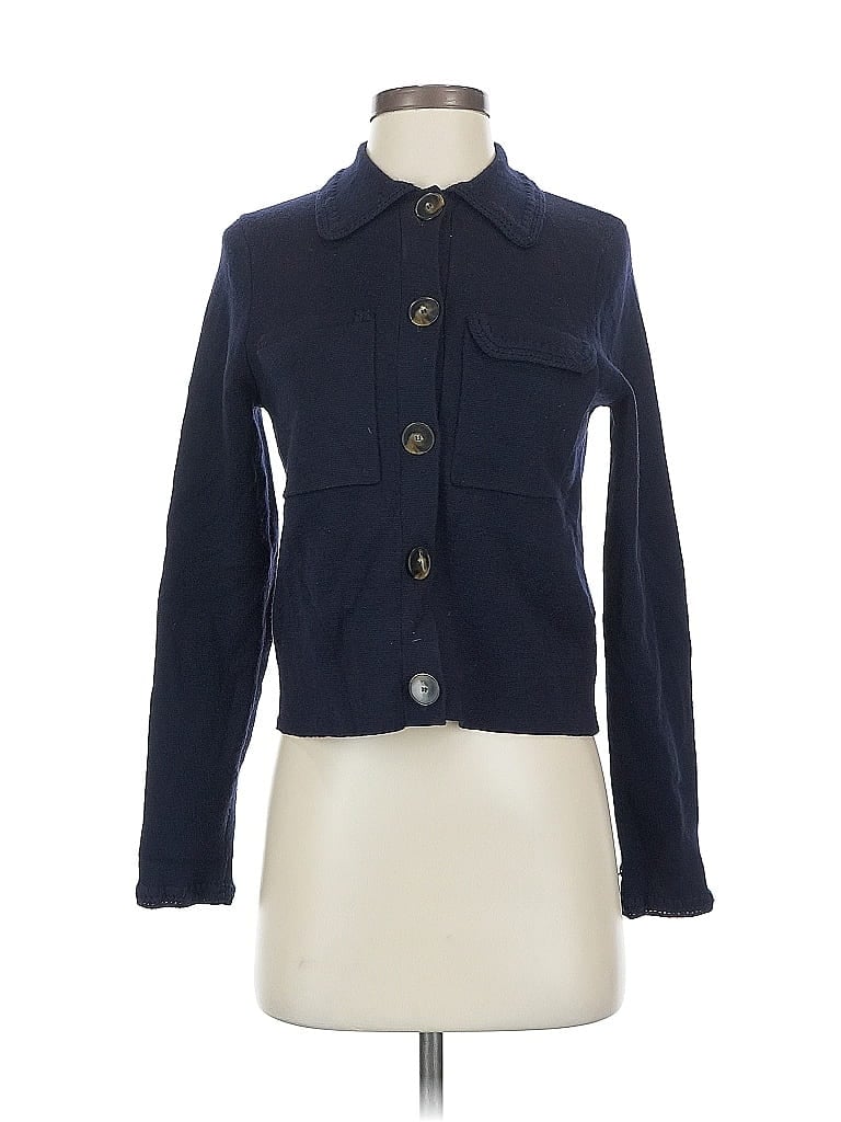 LA MAILLE SEZANE Paris 100% Wool Blue Wool Cardigan Size XXS - photo 1