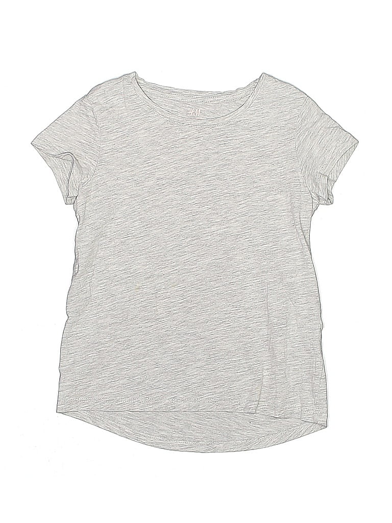H&M Pre-owned Kids' Short Sleeve T-shirt In Silver