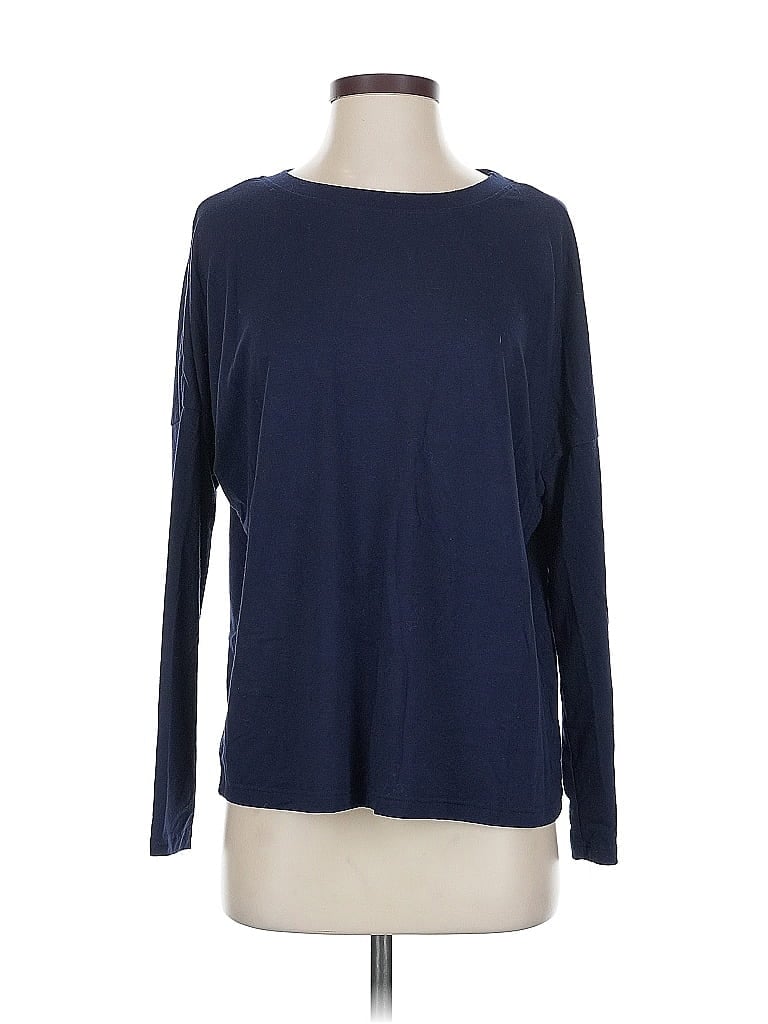 PRETTYGARDEN Pre-owned Long Sleeve Top Blue Boatneck Tops