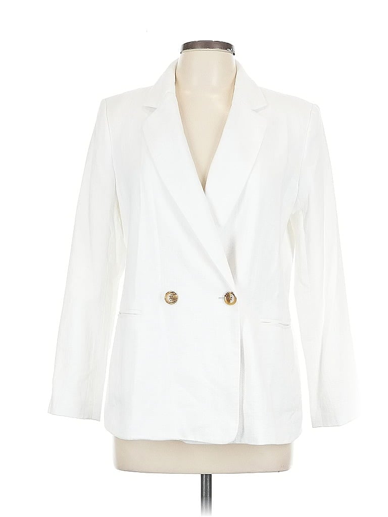 Pre-owned Banana Republic Factory Store Blazer Jacket In White