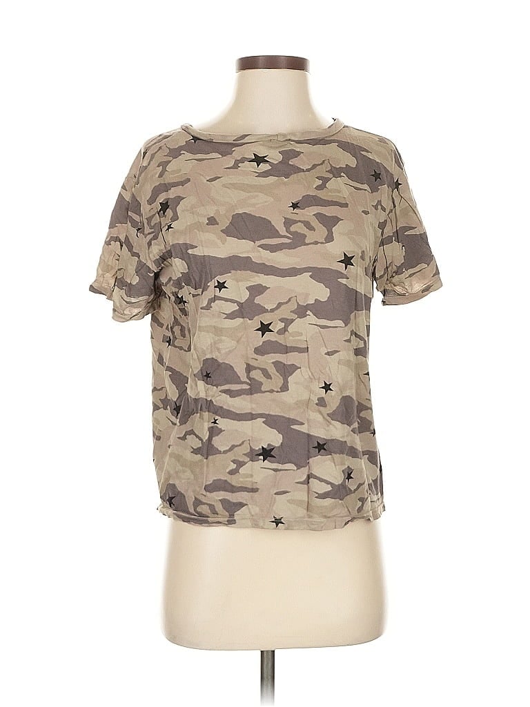Pre-owned Monrow Short Sleeve T-shirt In Brown