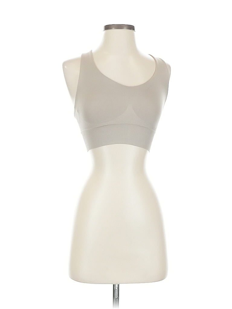Click to view more detailed imagery on our partner's website Pre-owned Pro-fit Tank Top Silver Strapless Neckline Tops