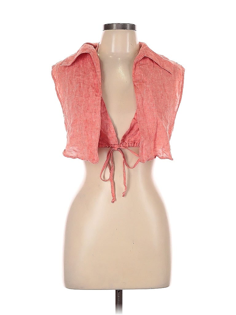 Pre-owned Matthew Bruch Sleeveless Blouse In Red