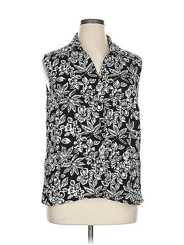 Notations Sleeveless Button-Down Shirt (view 1)