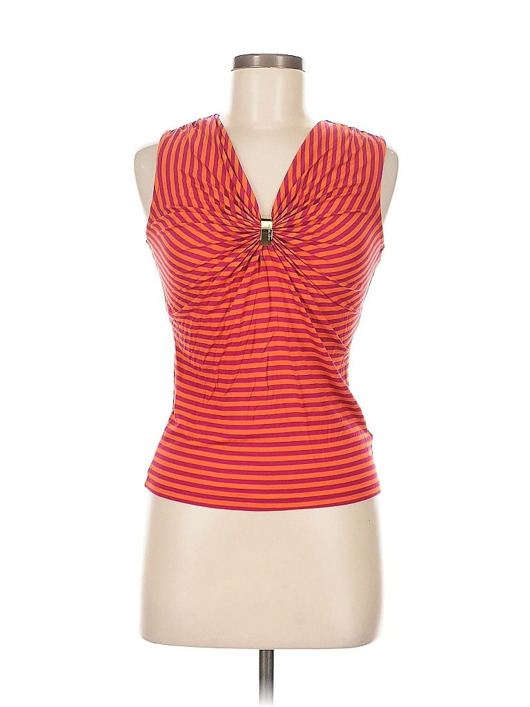 Click to view more detailed imagery on our partner's website Pre-owned Michael Michael Kors Sleeveless Top Orange Halter Neckline Tops