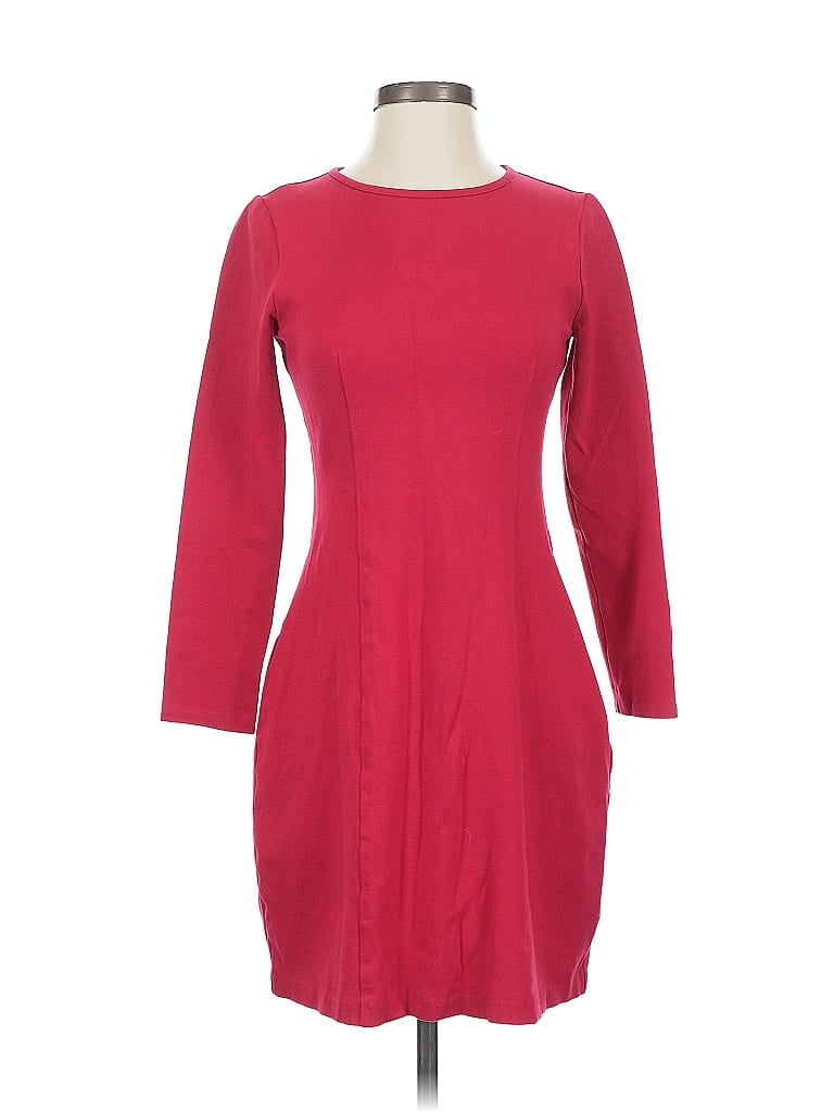 Pre-owned J.crew Factory Store Casual Dress In Burgundy