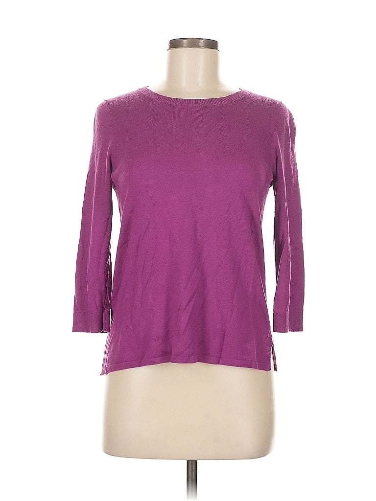 Pre-owned Ann Taylor Cardigan Sweater In Purple